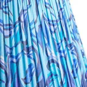 14cm tall tapered shade in blue Disco Zebra by Matthew Williamson