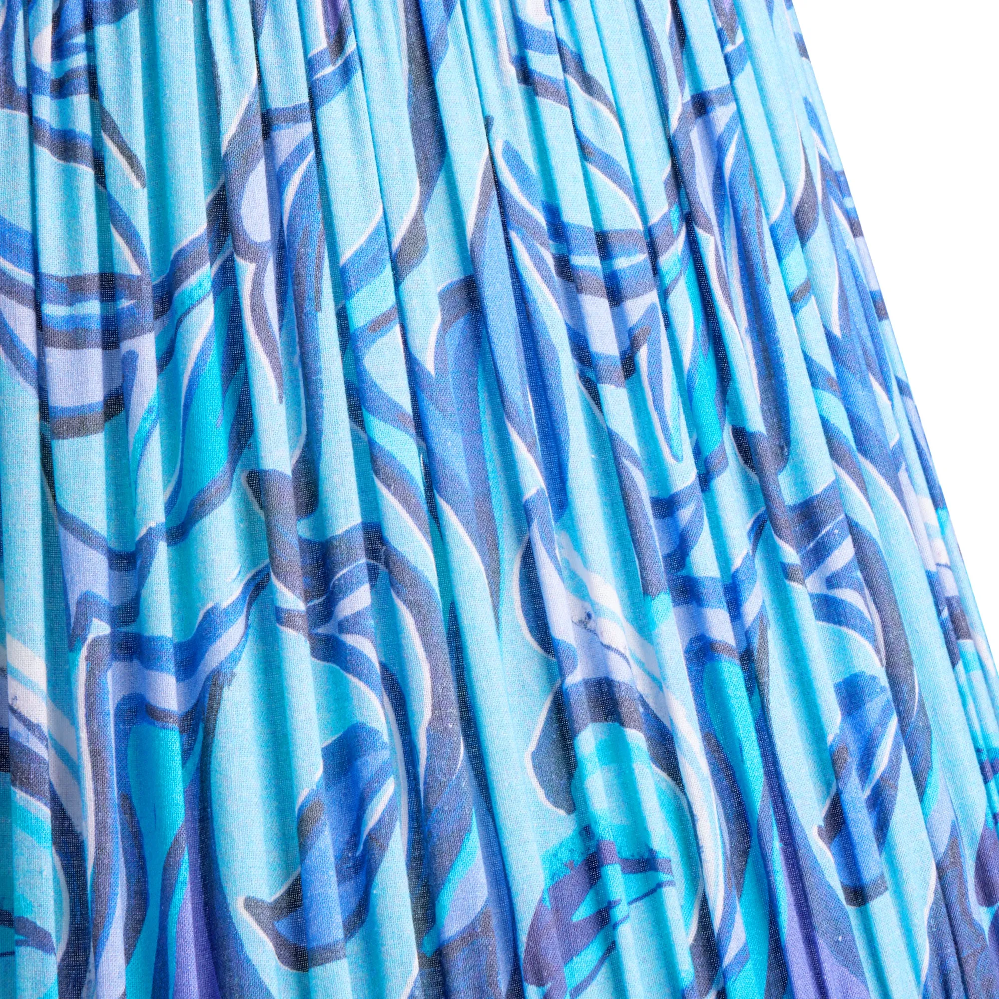 14cm tall tapered shade in blue Disco Zebra by Matthew Williamson