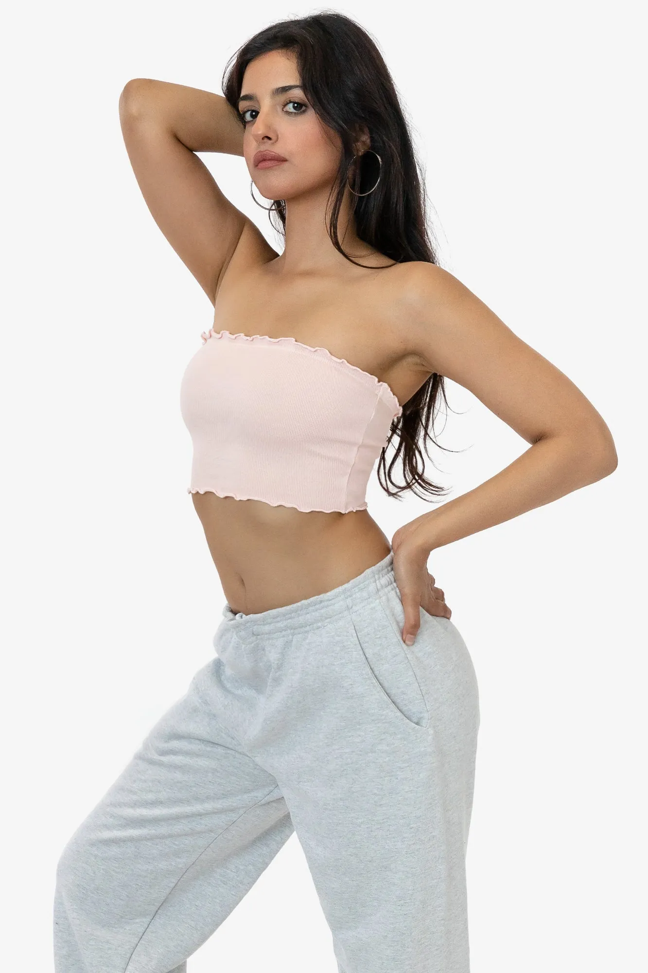 3393GD - 2x1 Lettuce Cropped Tube Top