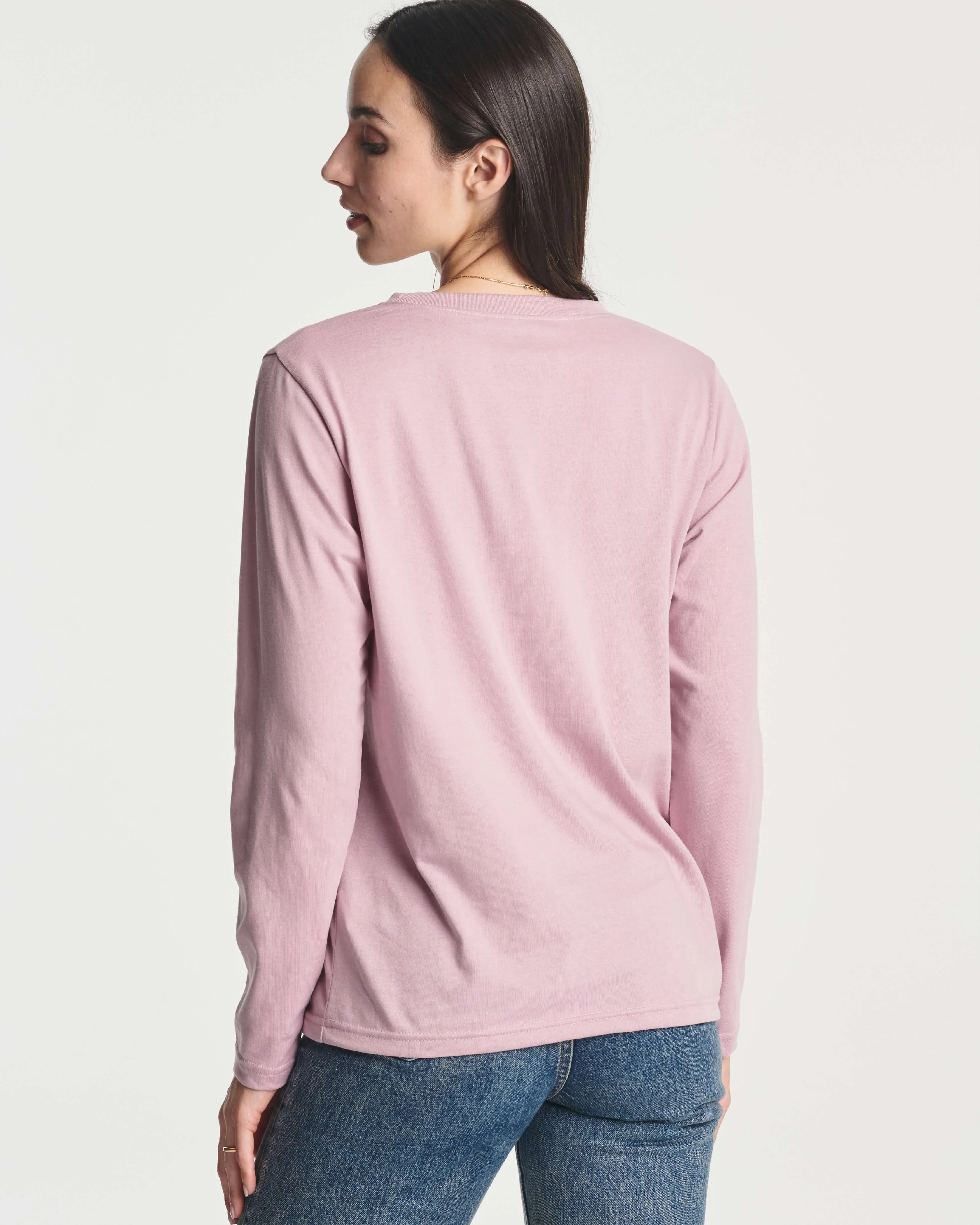 4 Pack: Women's Long-Sleeve Crewneck T-Shirt (Available in Plus Size)