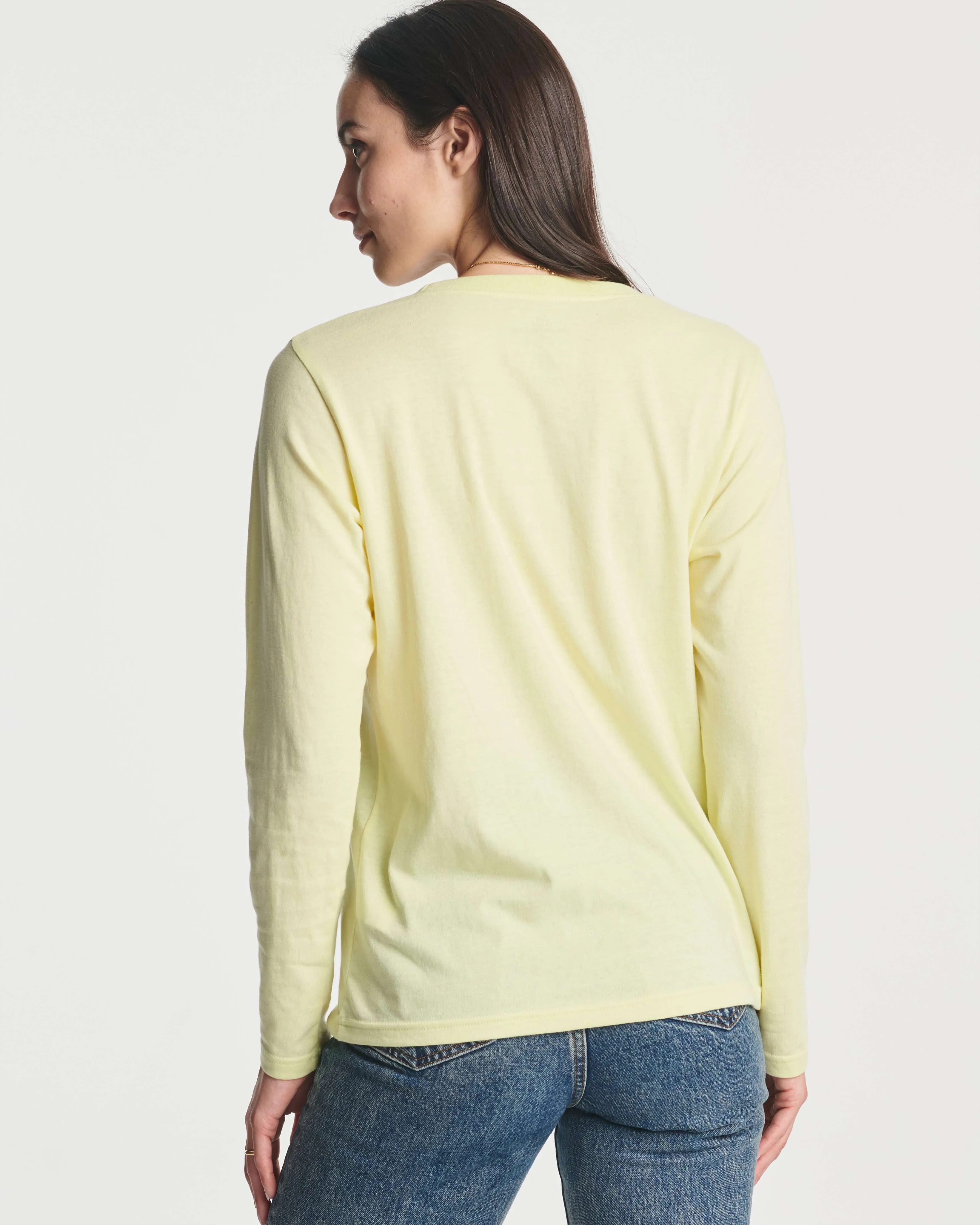 4 Pack: Women's Long-Sleeve Crewneck T-Shirt (Available in Plus Size)