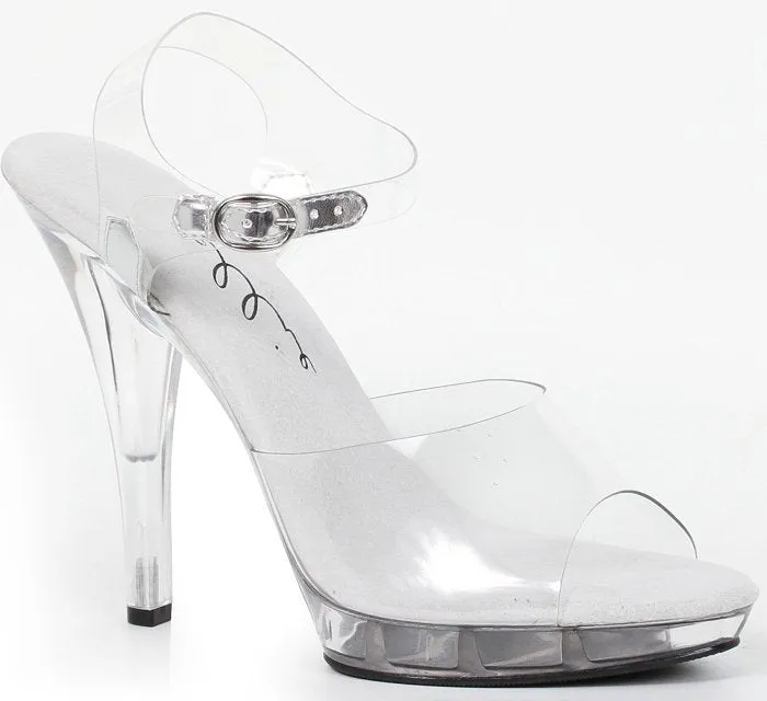 5" Stiletto Clear Wide Width Platform (ES521-Brook-W)