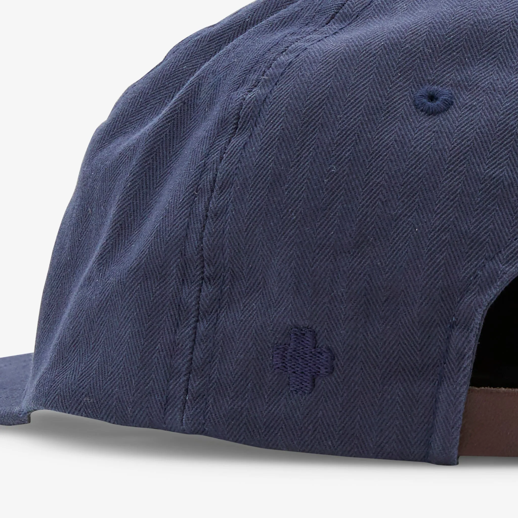 6 Panel Herringbone Cap Navy