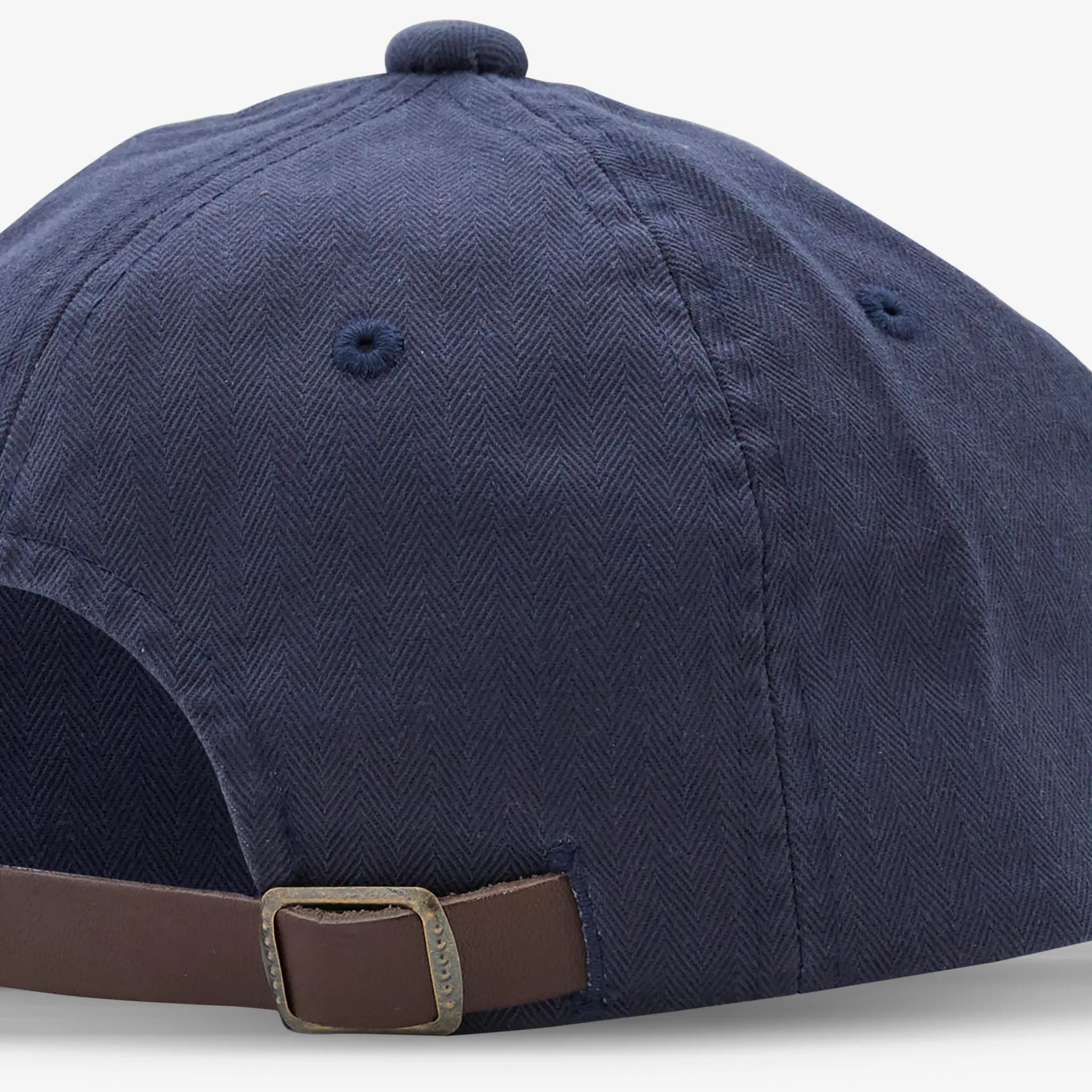 6 Panel Herringbone Cap Navy