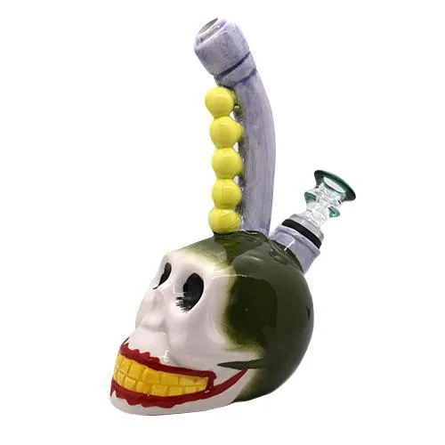 8" Ceramic Skull Bubbler