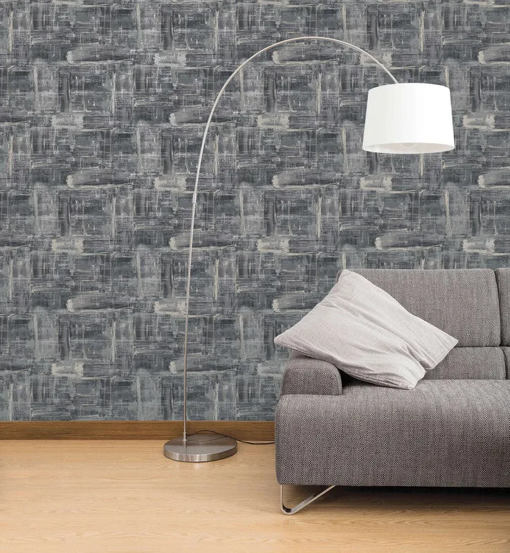 Abstract Wallpaper in Silver Grey