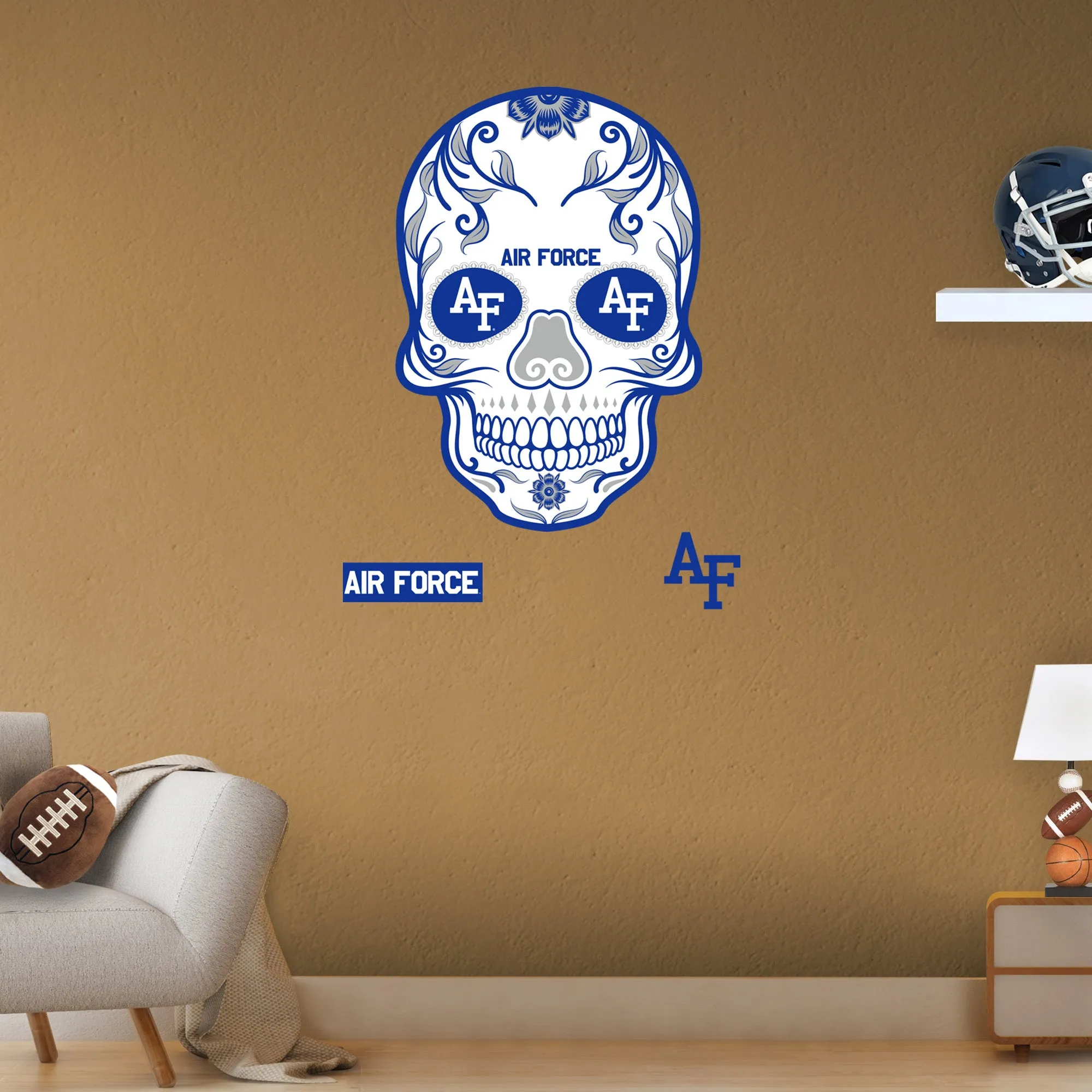 Air Force Falcons:   Skull        - Officially Licensed NCAA Removable     Adhesive Decal