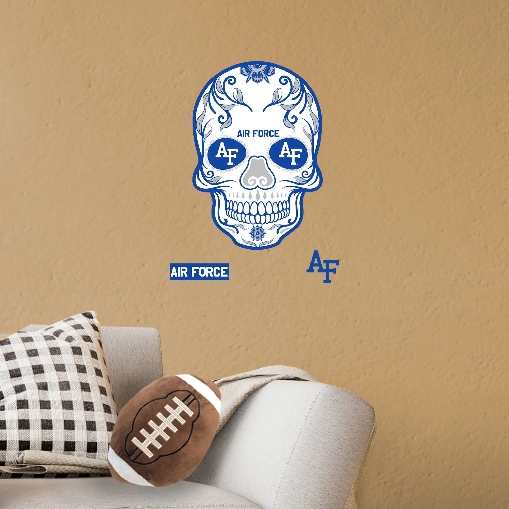 Air Force Falcons:   Skull        - Officially Licensed NCAA Removable     Adhesive Decal