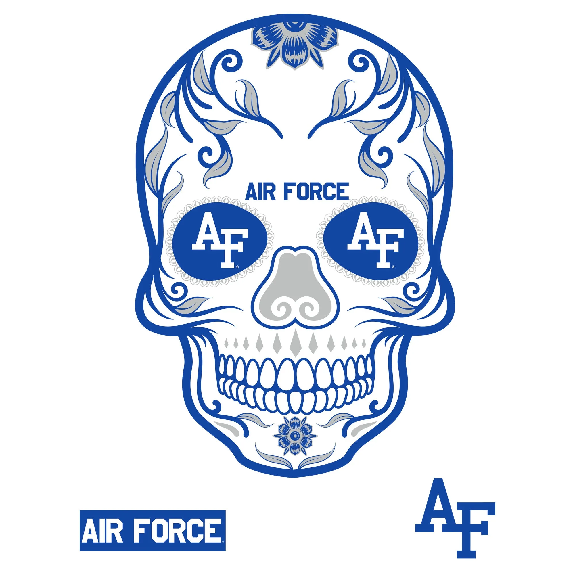 Air Force Falcons:   Skull        - Officially Licensed NCAA Removable     Adhesive Decal