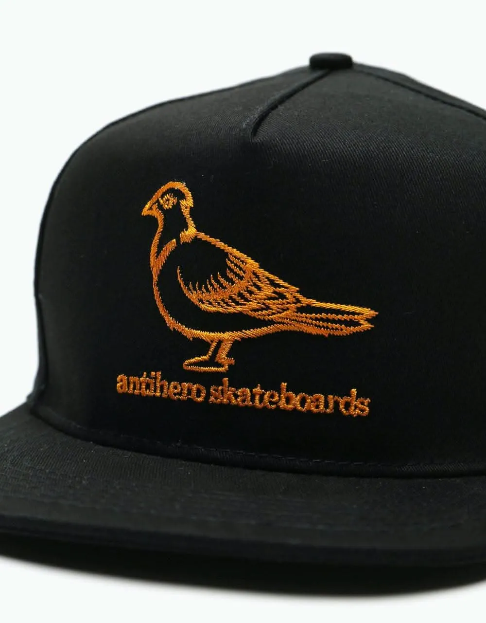 Anti Hero Basic Pigeon Snapback Cap - Black/Orange