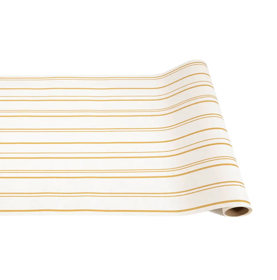 Antique Gold Stripe Table Runner