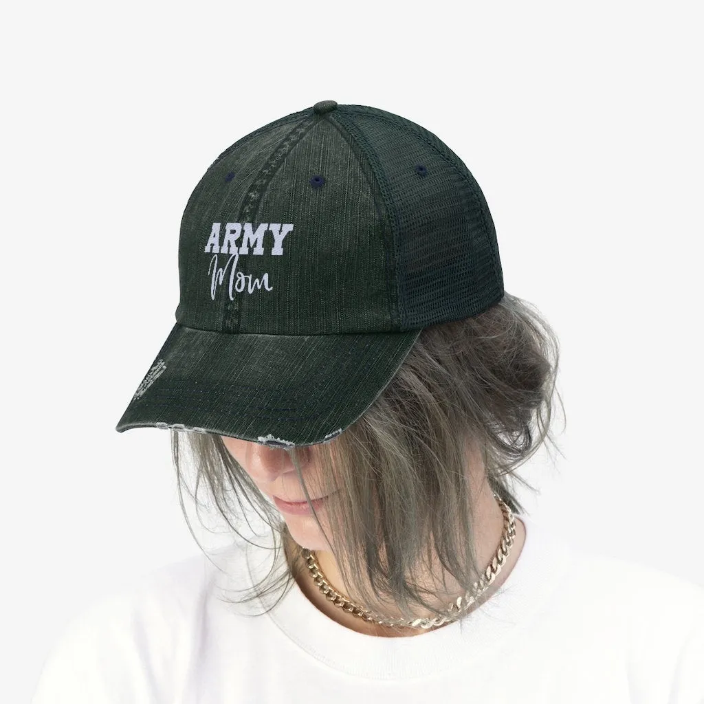 Army Mom hats Embroidery Unisex Trucker