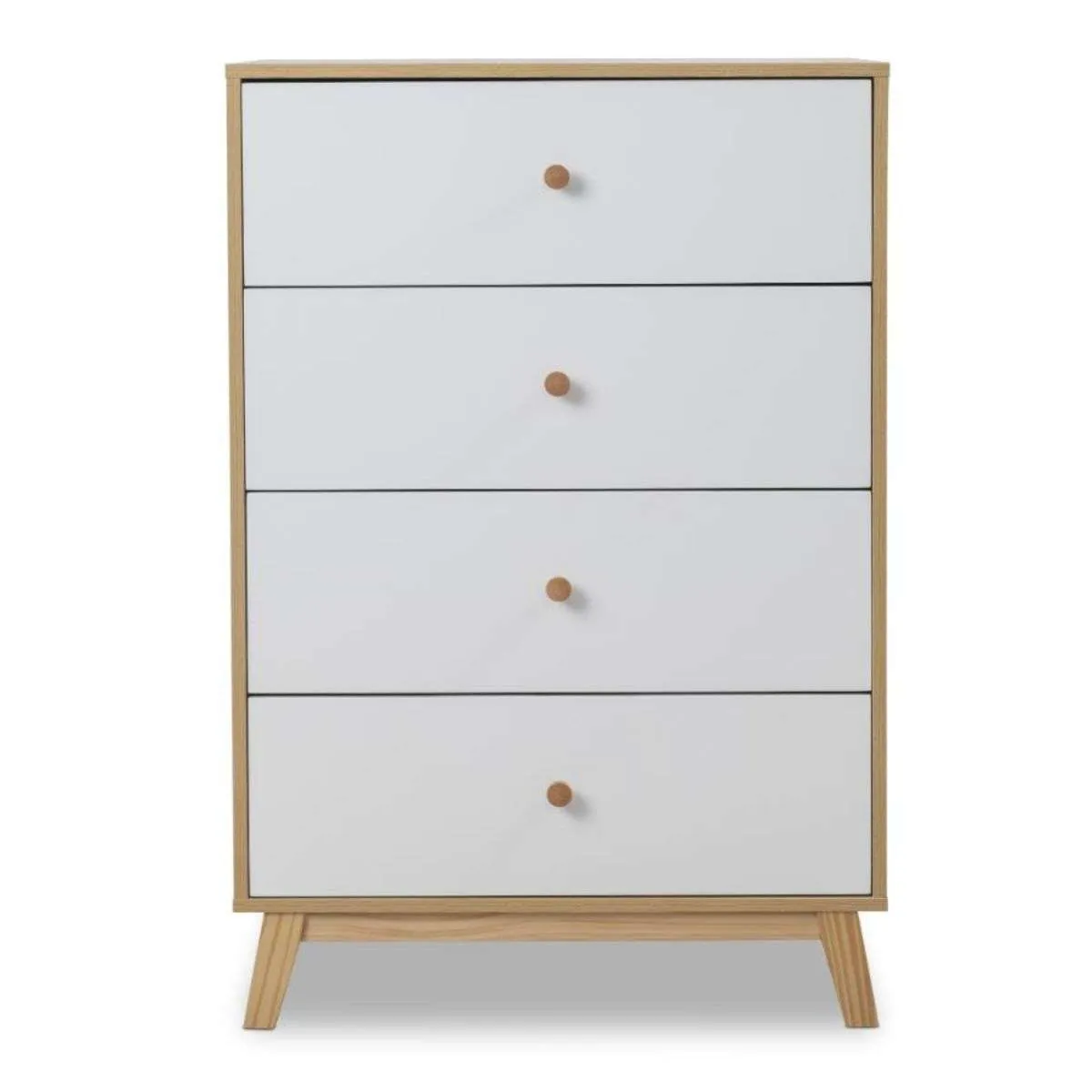 Aspen Four Drawer - White/Natural