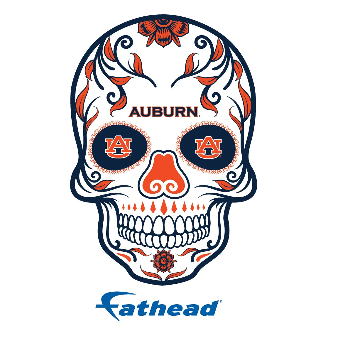 Auburn Tigers:   Skull Minis        - Officially Licensed NCAA Removable     Adhesive Decal