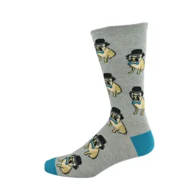 Bamboozld: Mens Hipster Pug Bamboo Sock