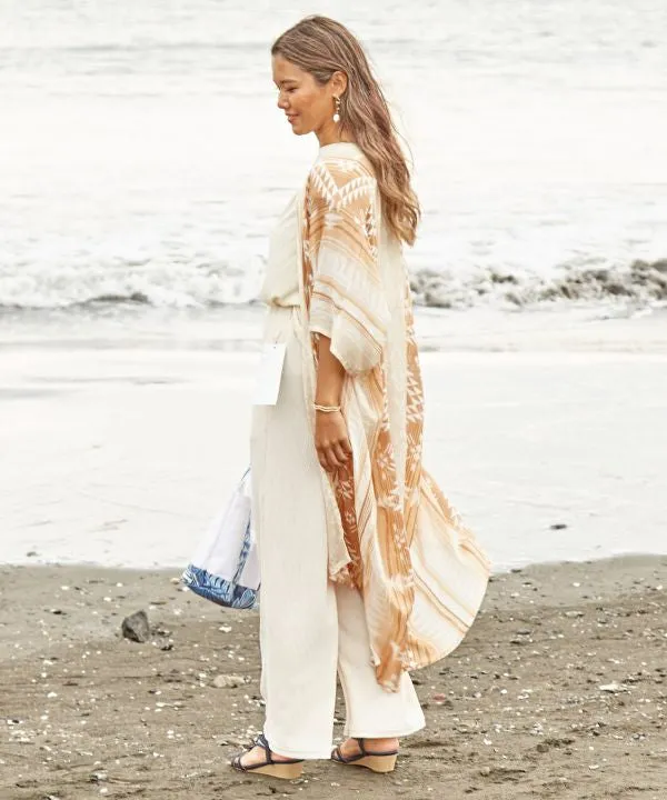 Beach Resort UV Maxi Kimono Cardigan