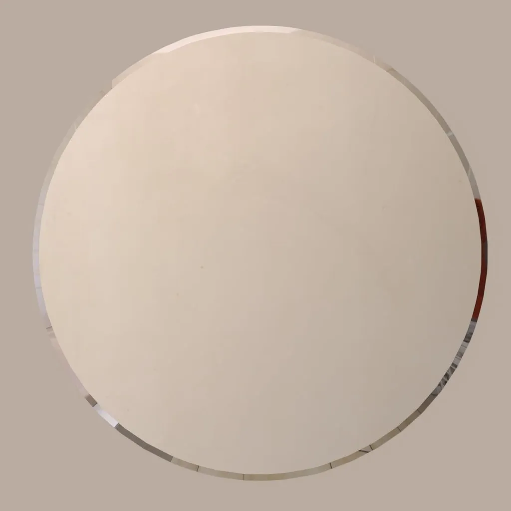 Beautiful Scandinavian Frameless Beveled Round Mirror