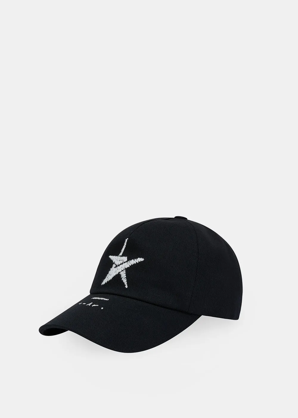 Black Embroidered Logo Hat