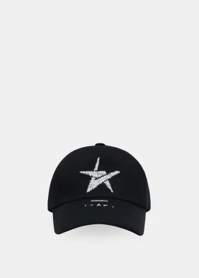 Black Embroidered Logo Hat