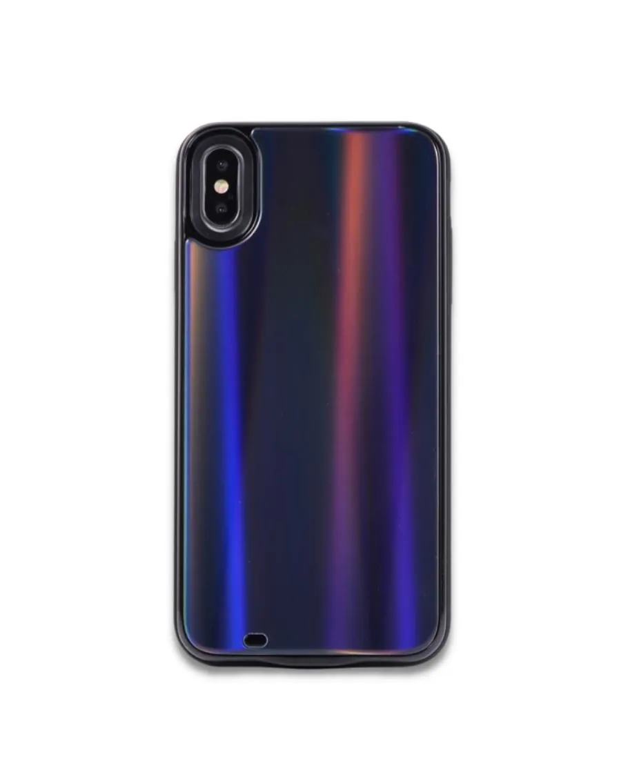 Black Laser Holo Glass Battery Case