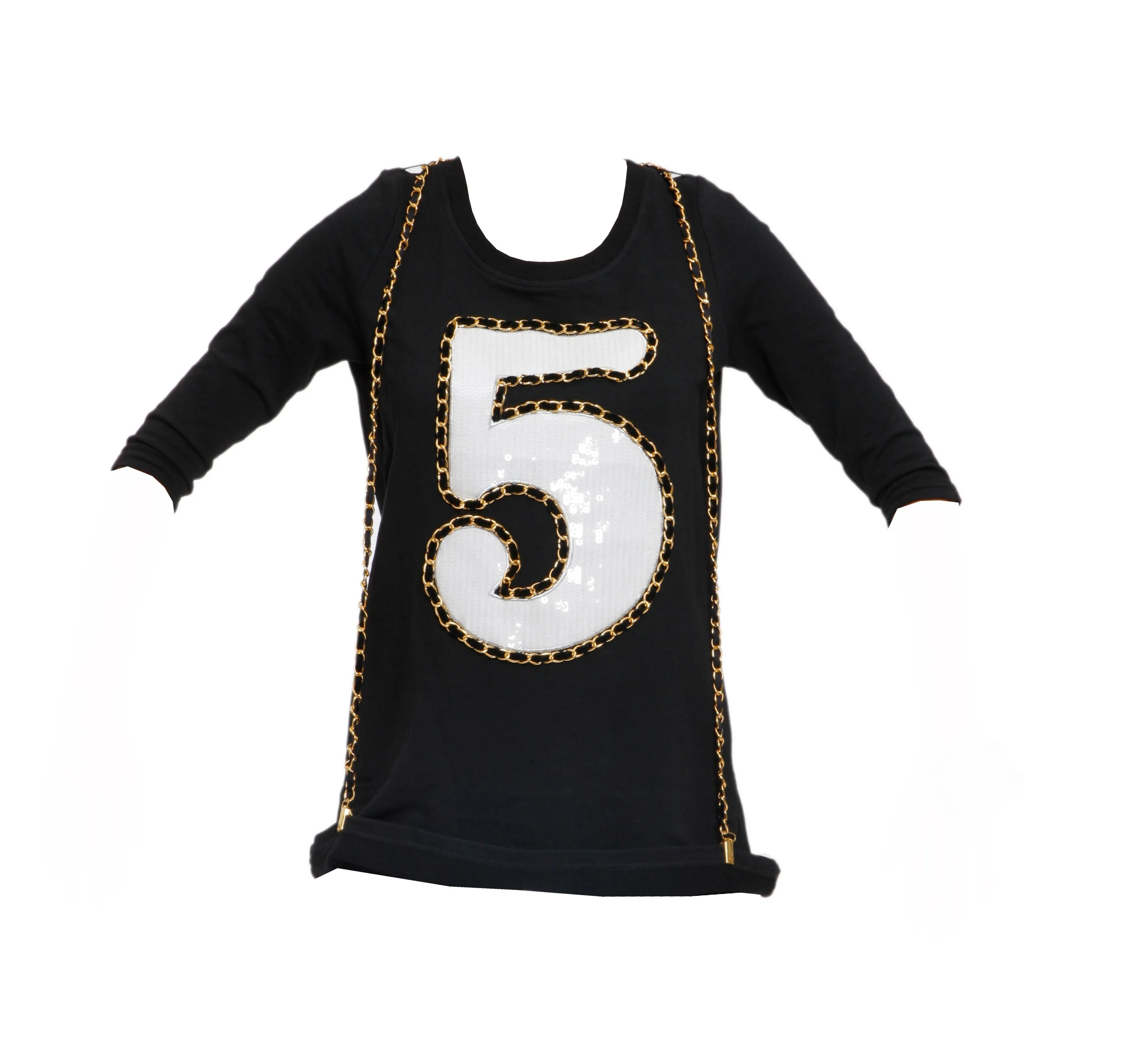 Black Top With Sequinned Motif