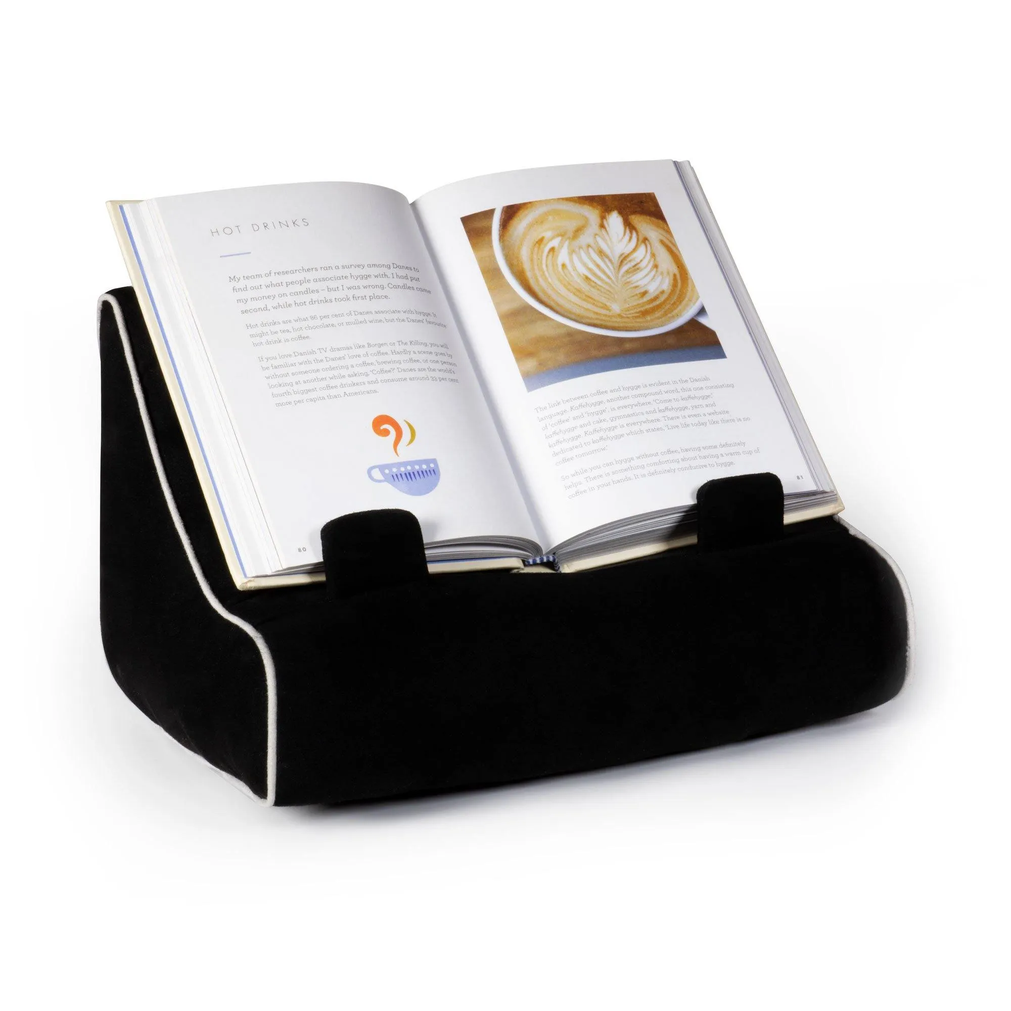 Book Couch - Hands Free Reading Tablet Stand & Book Holder (Black)