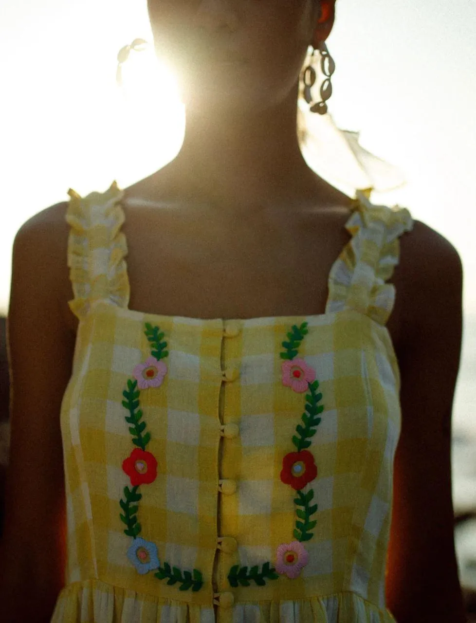 Buttercup Gingham Lorenza Dress