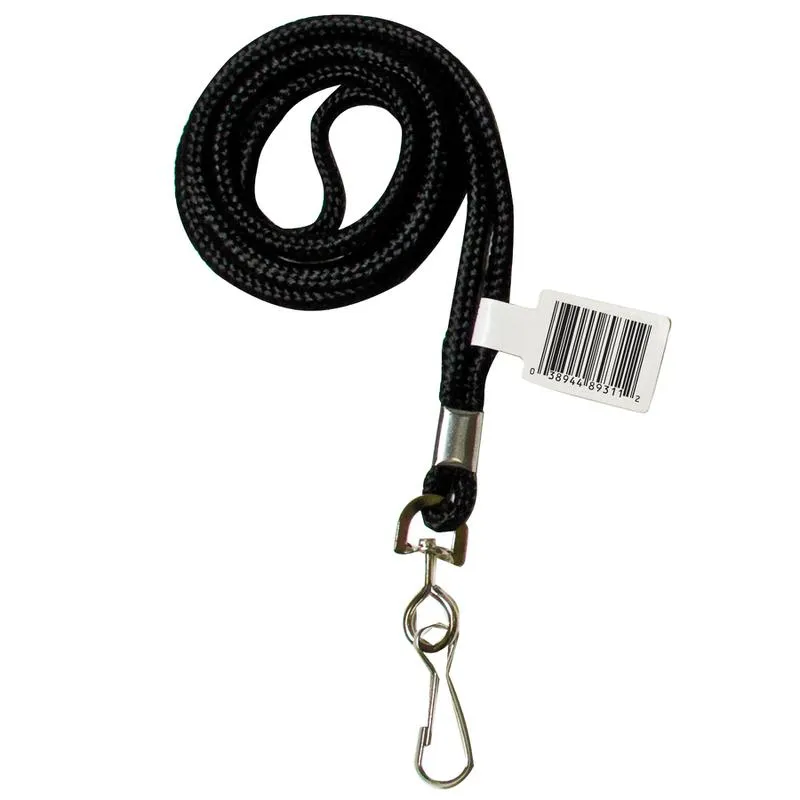 C-Line Products Standard Lanyard With Swivel Hook Black