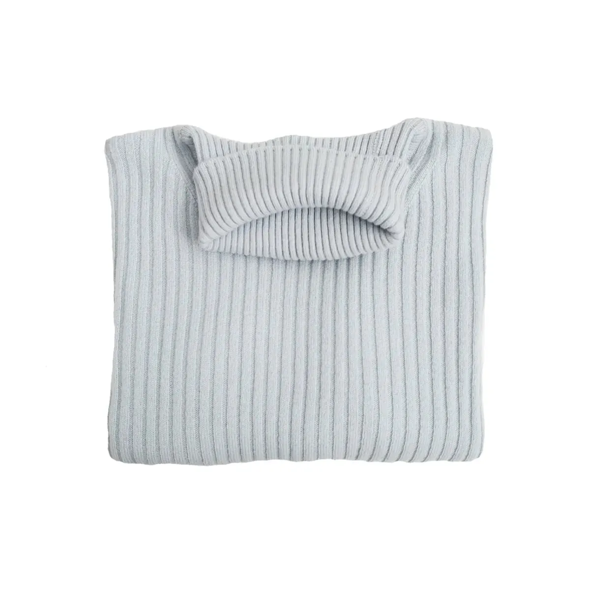 Cashmere Ribbed Roll Neck Jumper