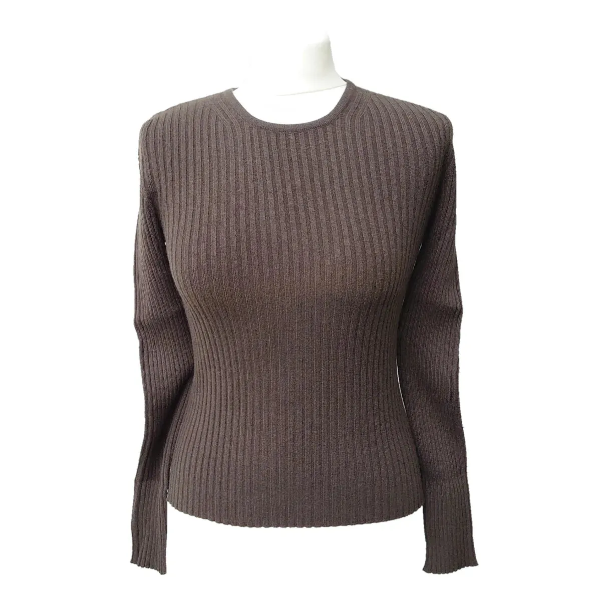 Cashmere Ribbed Round Neck Jumper