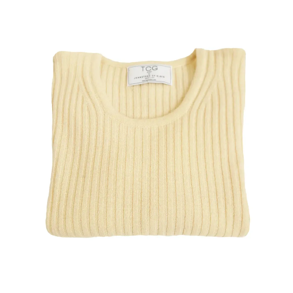 Cashmere Ribbed Round Neck Jumper