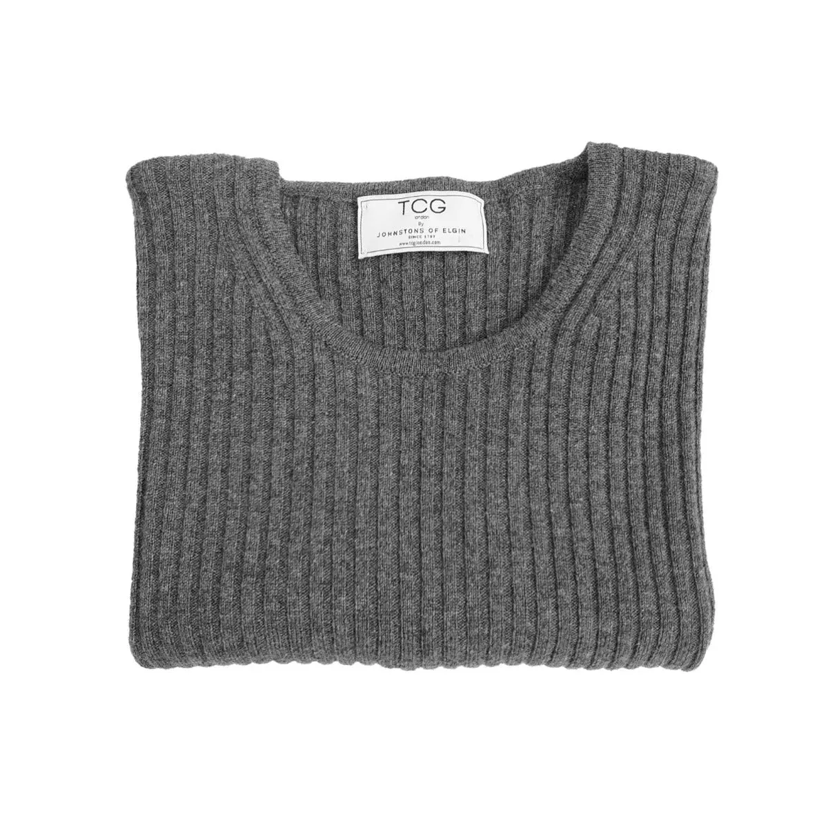 Cashmere Ribbed Round Neck Jumper