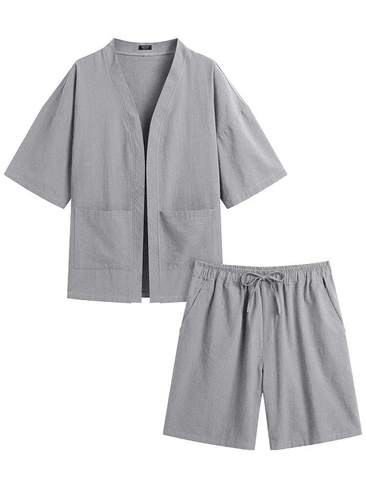 Casual Cotton Linen Kimono Sets (US Only)