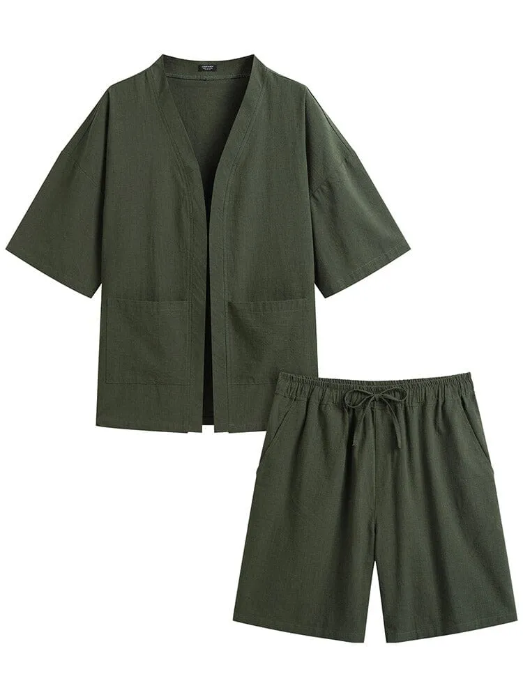 Casual Cotton Linen Kimono Sets (US Only)