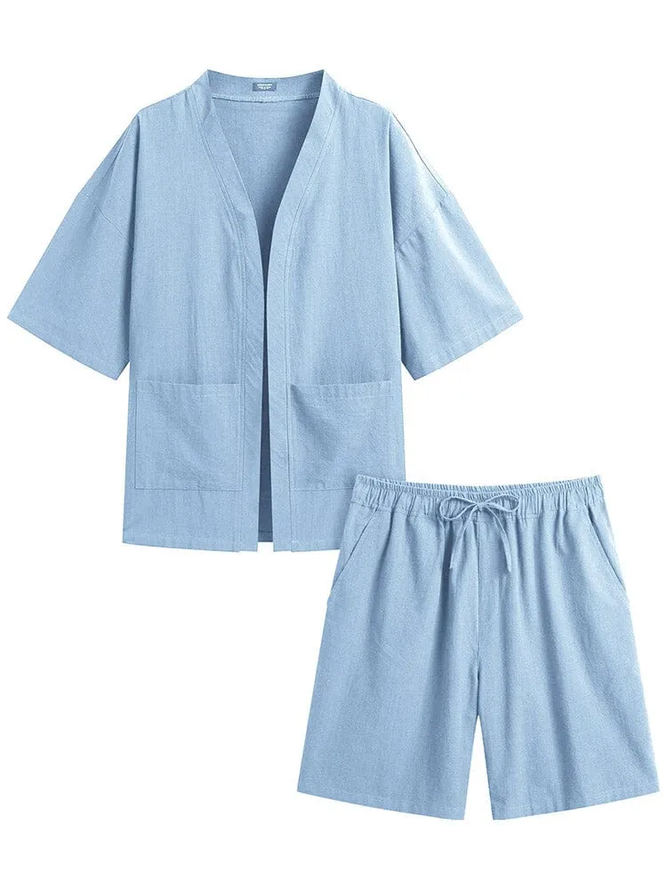 Casual Cotton Linen Kimono Sets (US Only)