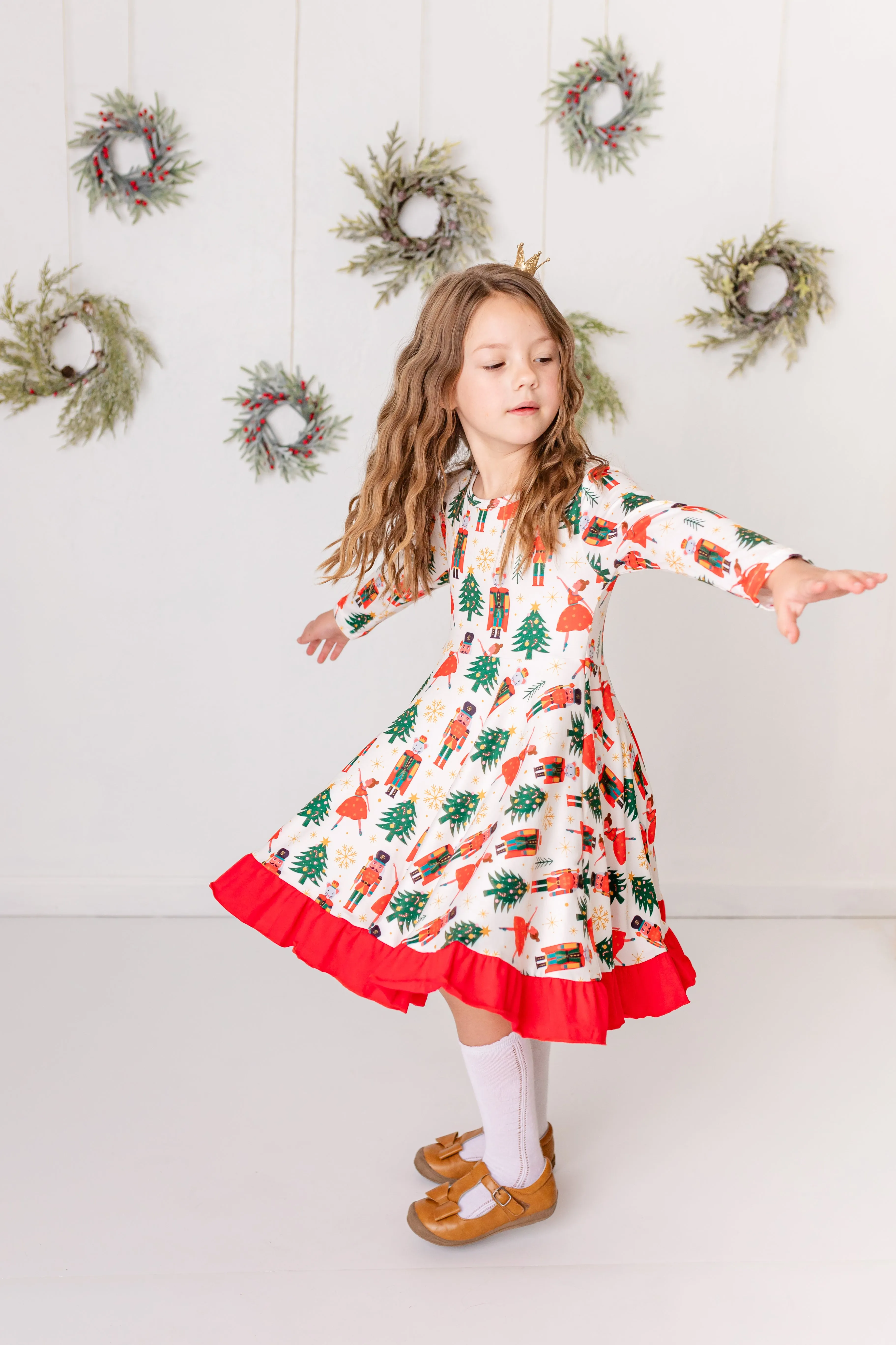 CHRISTMAS BALLERINA TWIRL DRESS