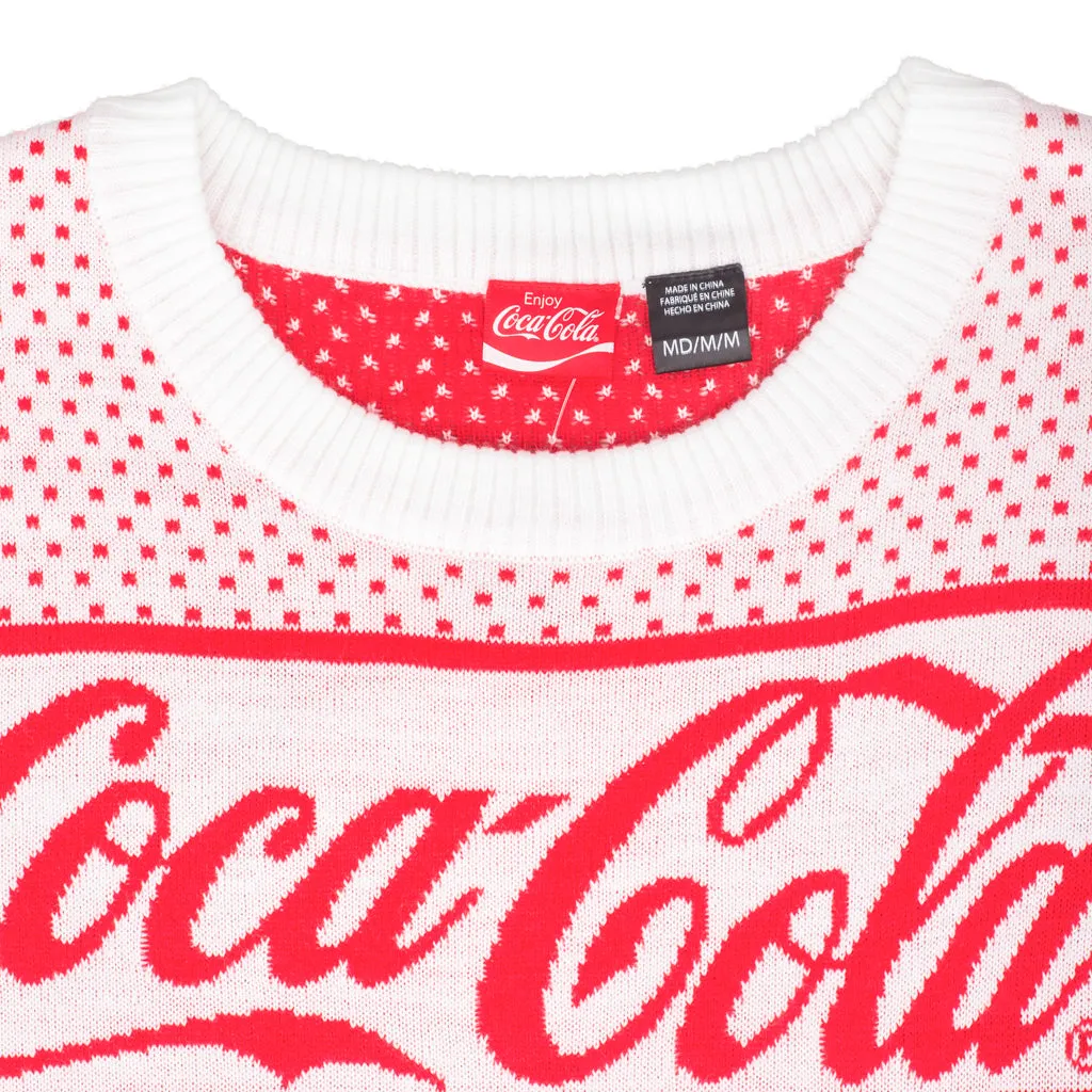 Coca-Cola Polar Bear Coke and Trees Ugly Christmas Sweater