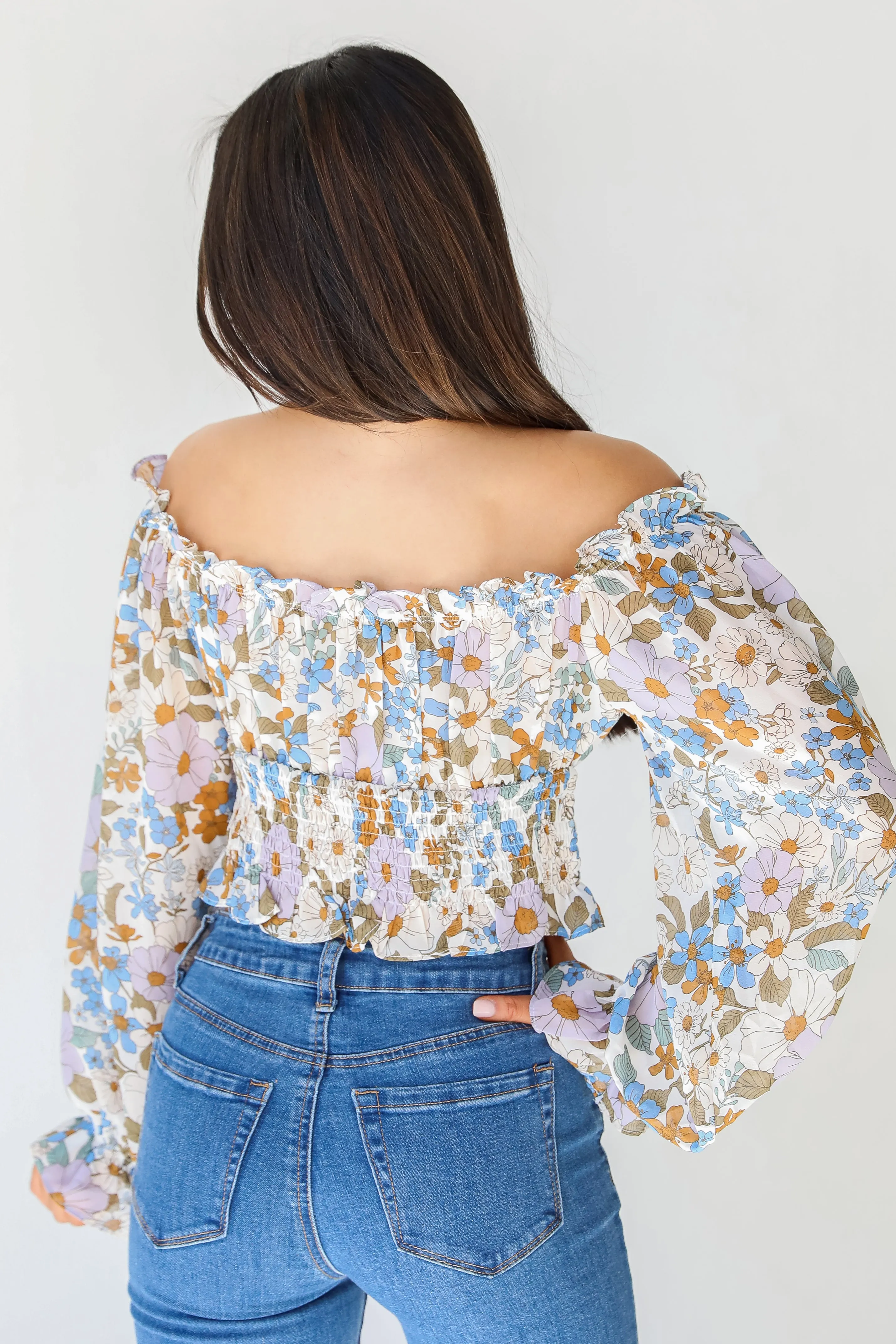 Crushing On You Floral Cropped Blouse