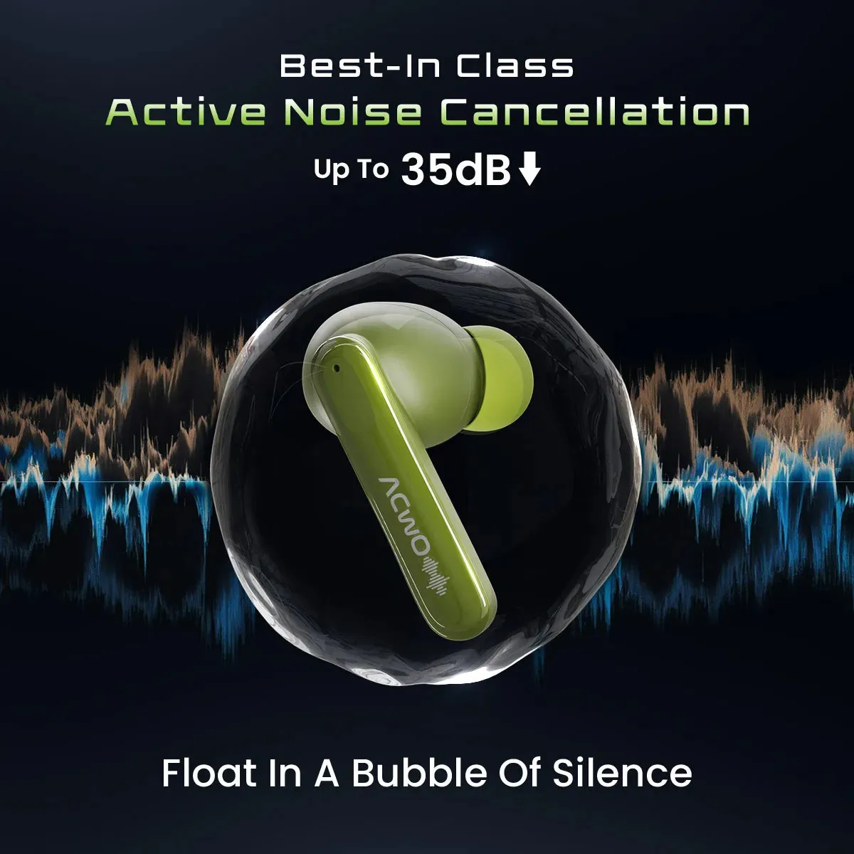 Decibel (Green) Earbuds