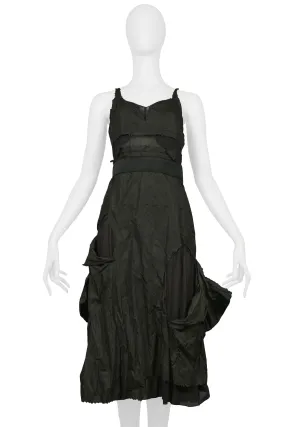 DIOR BY JOHN GALLIANO BLACK TAFFETA "HOBO" PARTY DRESS