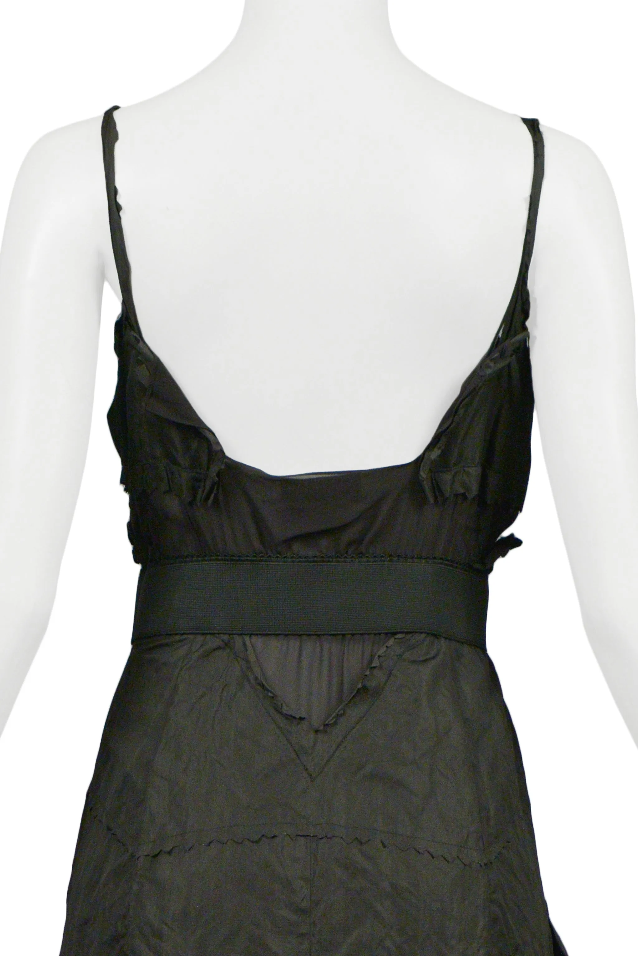 DIOR BY JOHN GALLIANO BLACK TAFFETA "HOBO" PARTY DRESS