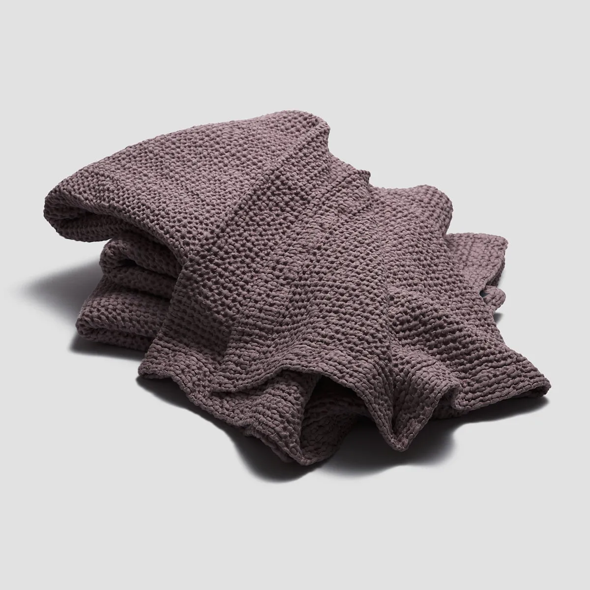 Elderberry Waffle Cotton Throw