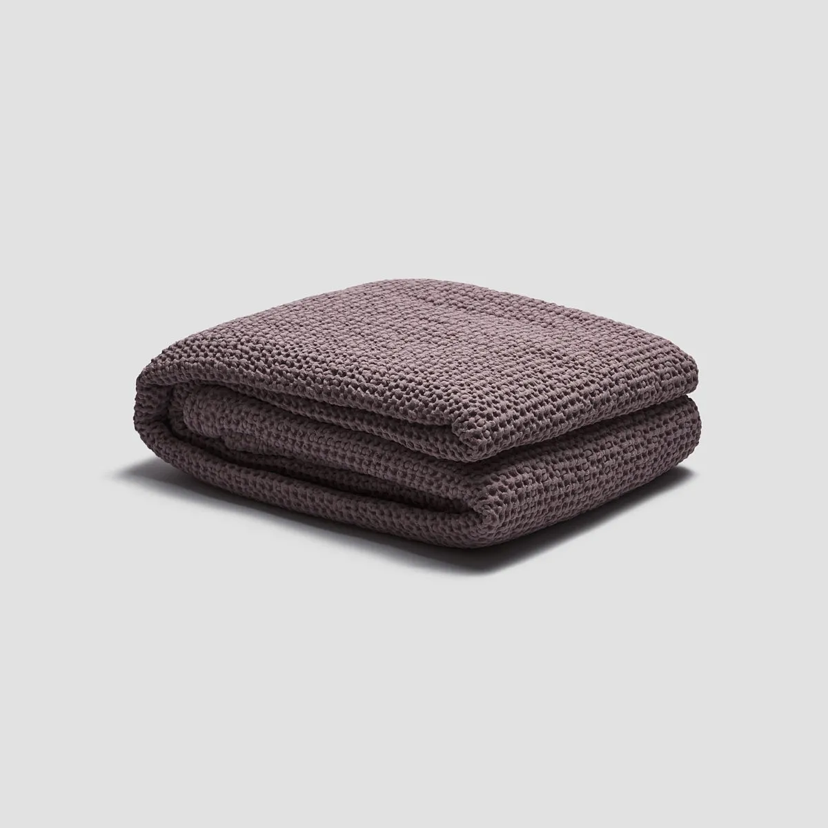 Elderberry Waffle Cotton Throw