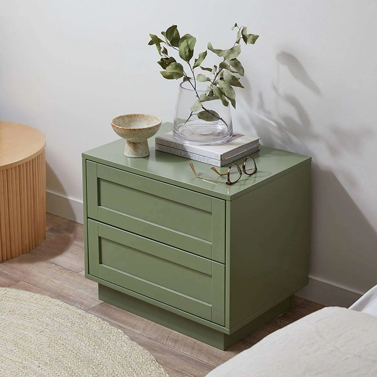 Eros Bedside Table - Sage Green