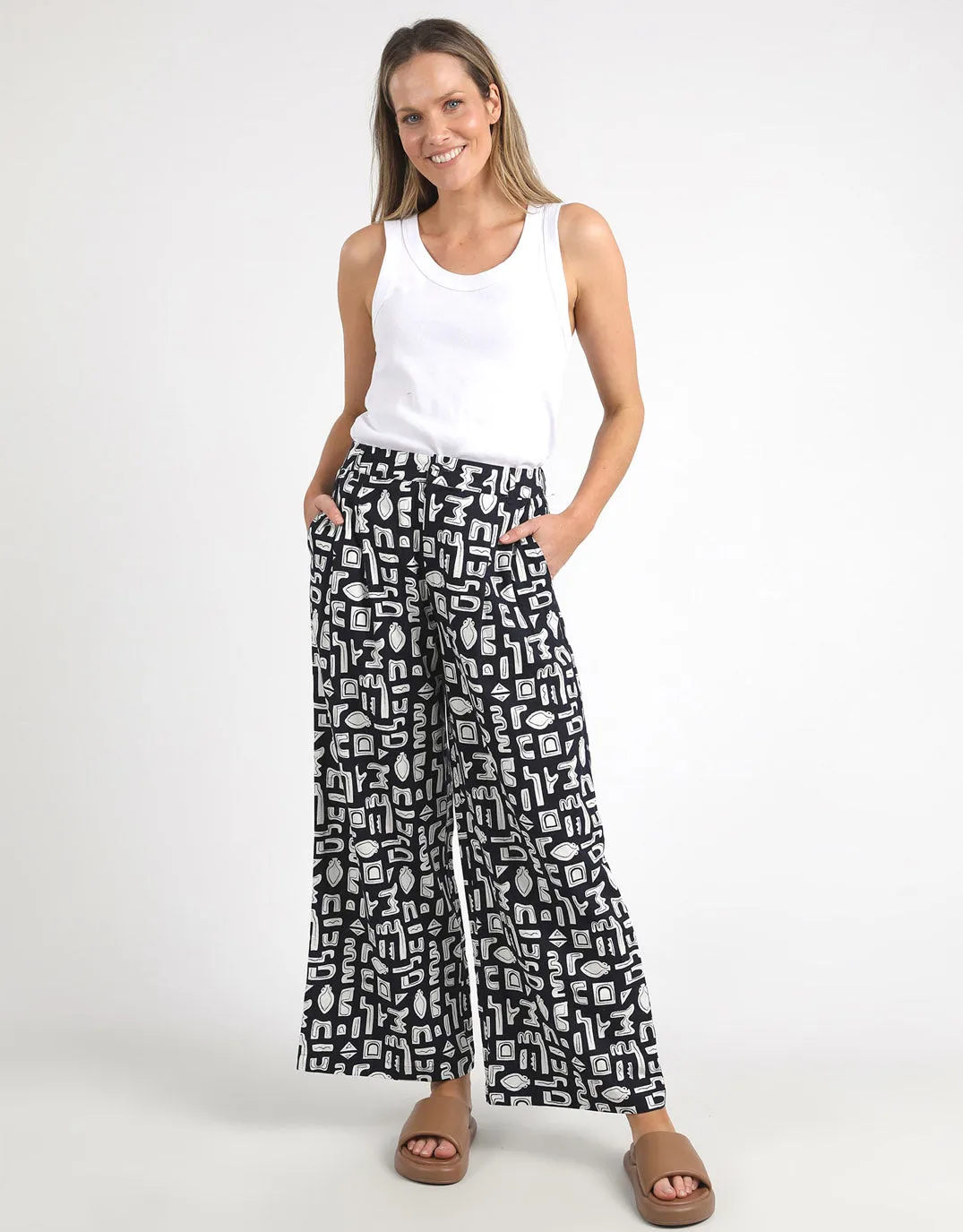 Etched Geo Pant - Navy