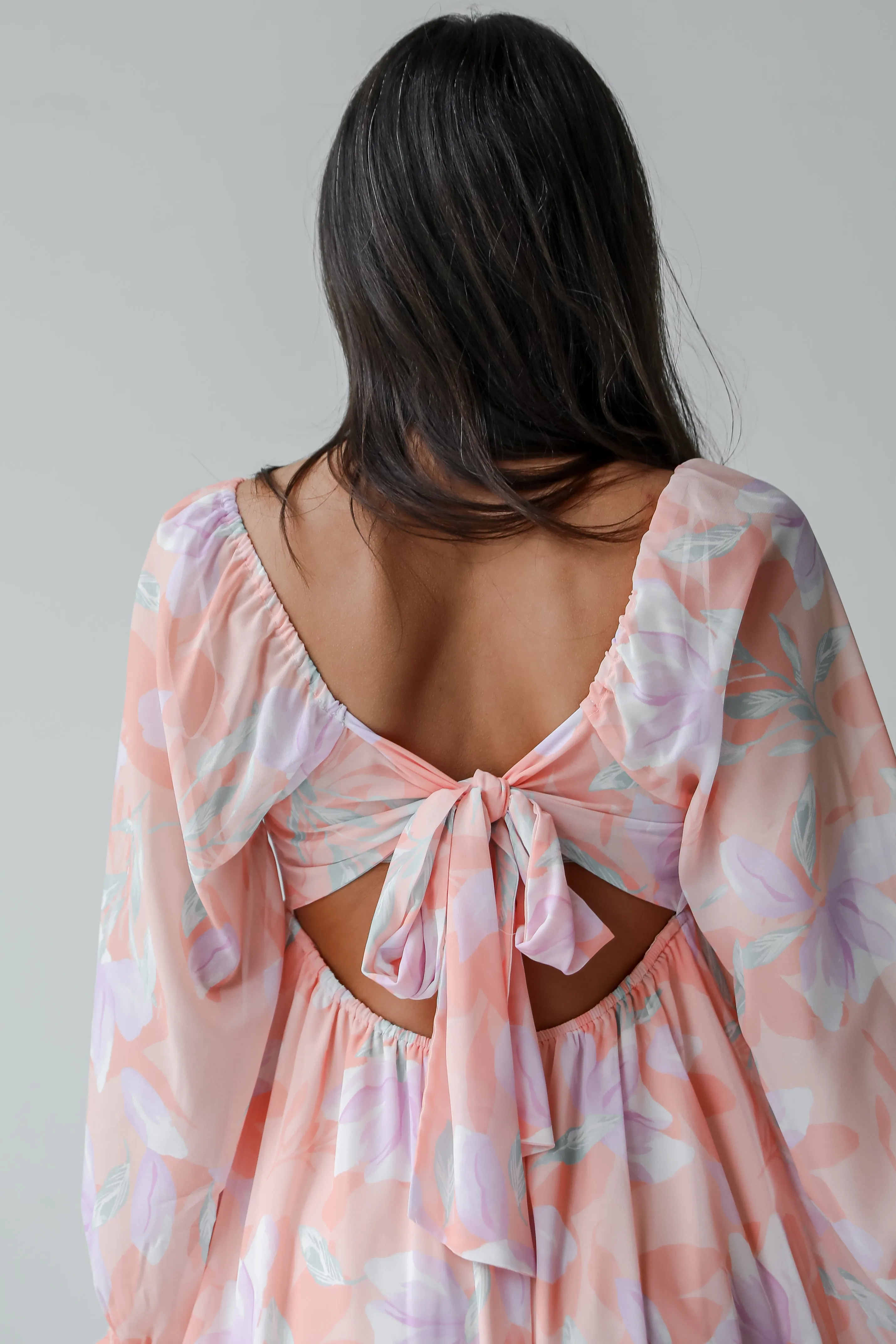 FINAL SALE - Bold Tendencies Peach Floral Mini Dress