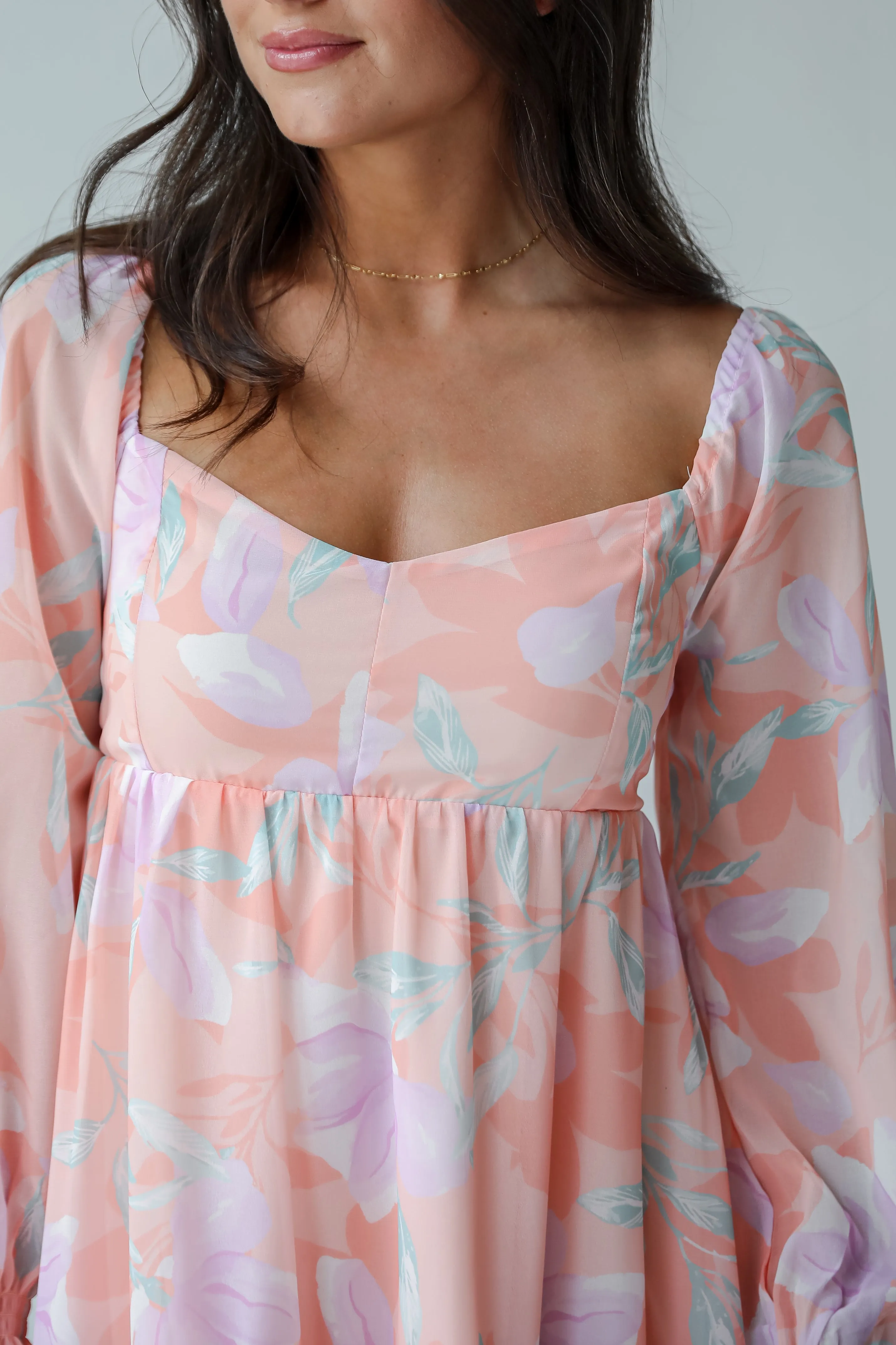 FINAL SALE - Bold Tendencies Peach Floral Mini Dress