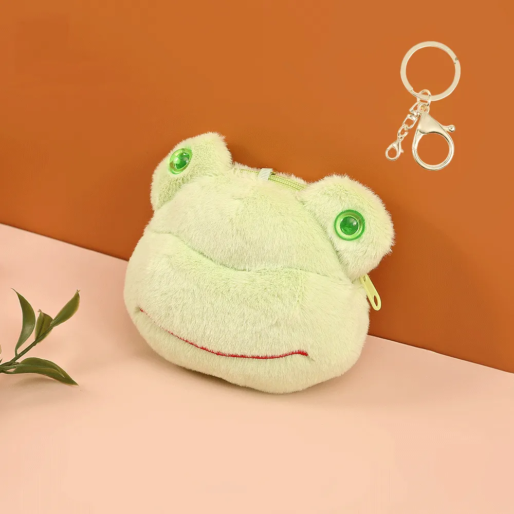 Froggy Plush 2 In 1 Keychain & Pouch  For Kids.