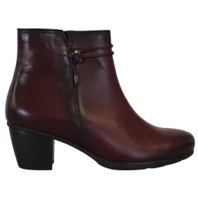 Gabor Block Heeled Ankle boots -95.522-27-Burgundy