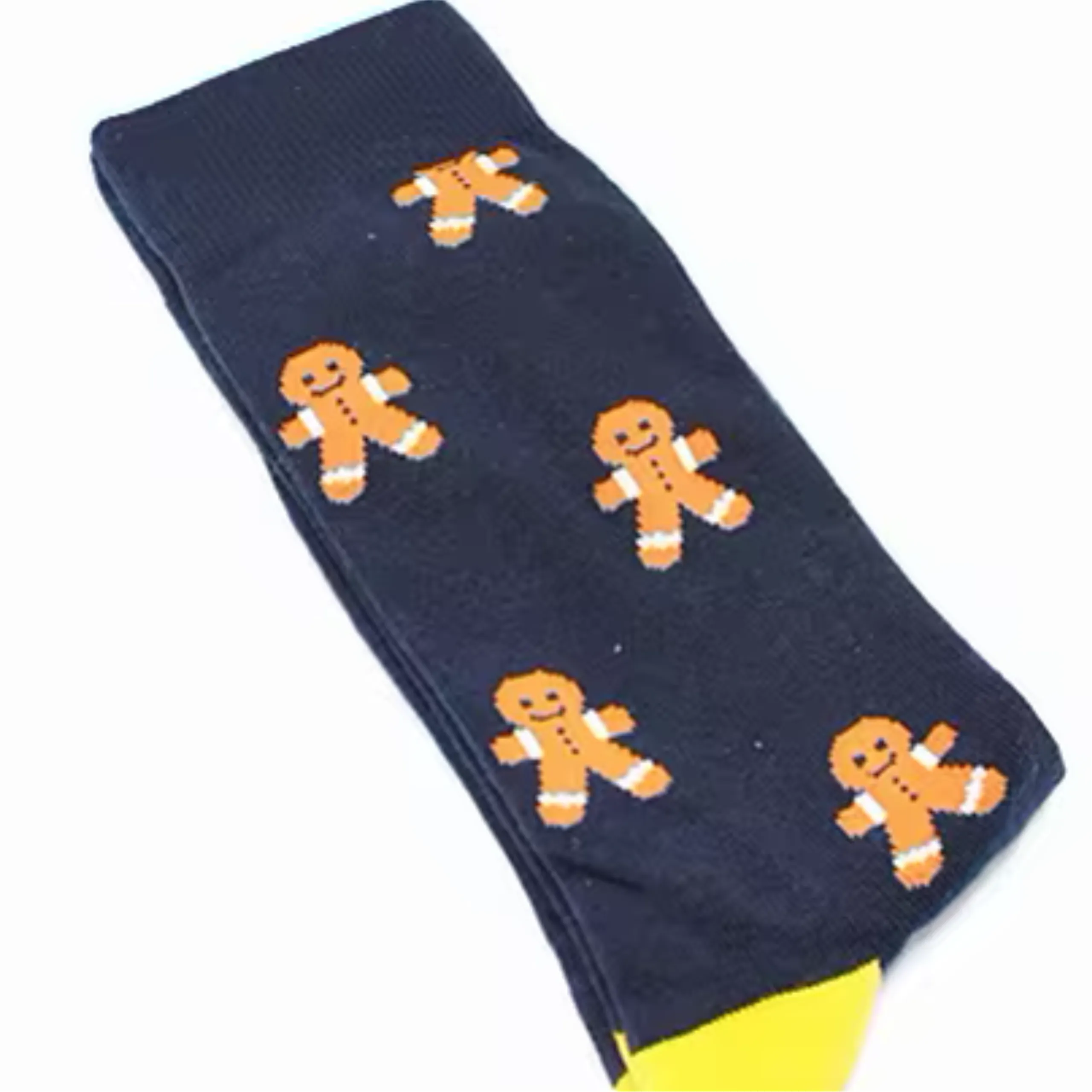 Gingerbread Man Patterned Socks (Adult Large - Men's Shoe Sizes 8-12)